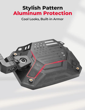 KEMIMOTO close-up of billet aluminum patterned body highlighting strength