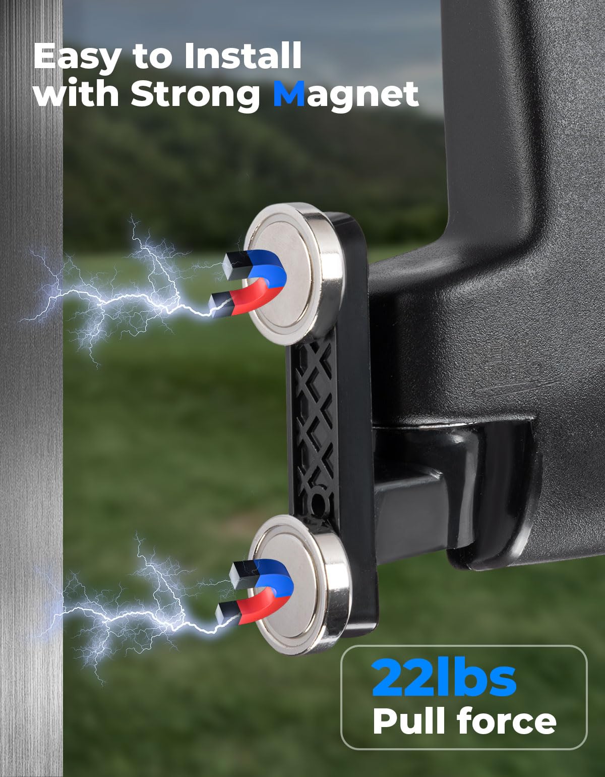 KEMIMOTO close-up of strong magnetic base providing quick secure mounting