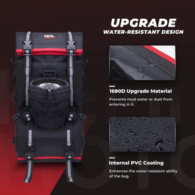 KEMIMOTO close-up of water-resistant fabric and foam padding protecting gear