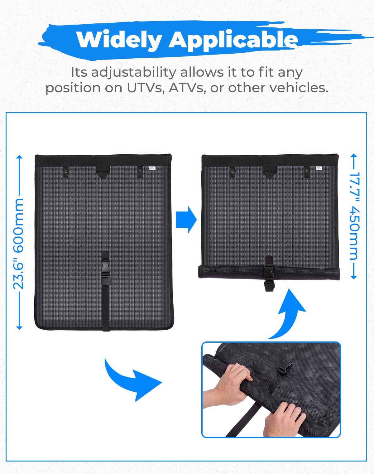 KEMIMOTO PVC mesh close-up showing tear resistance benefit