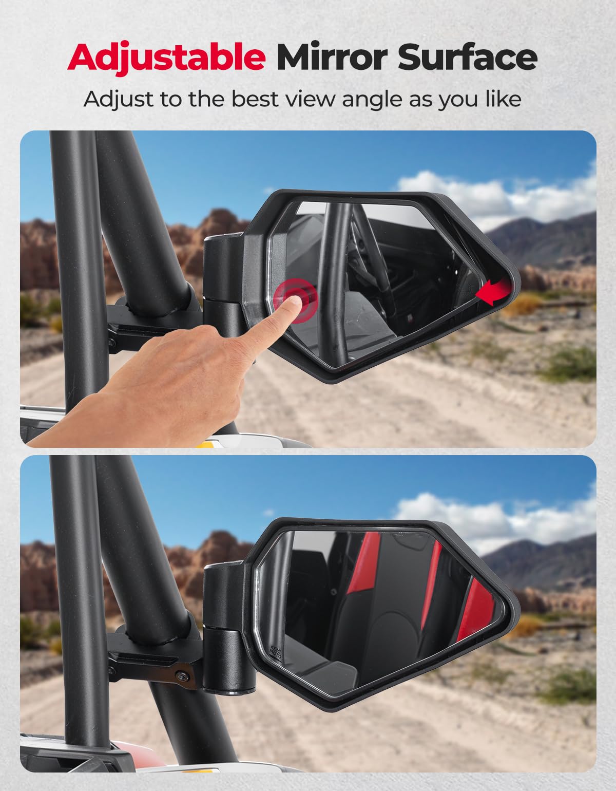 KEMIMOTO convex center mirror leopard-shaped providing wider rear view