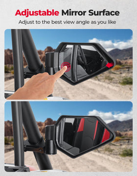 KEMIMOTO convex center mirror leopard-shaped providing wider rear view