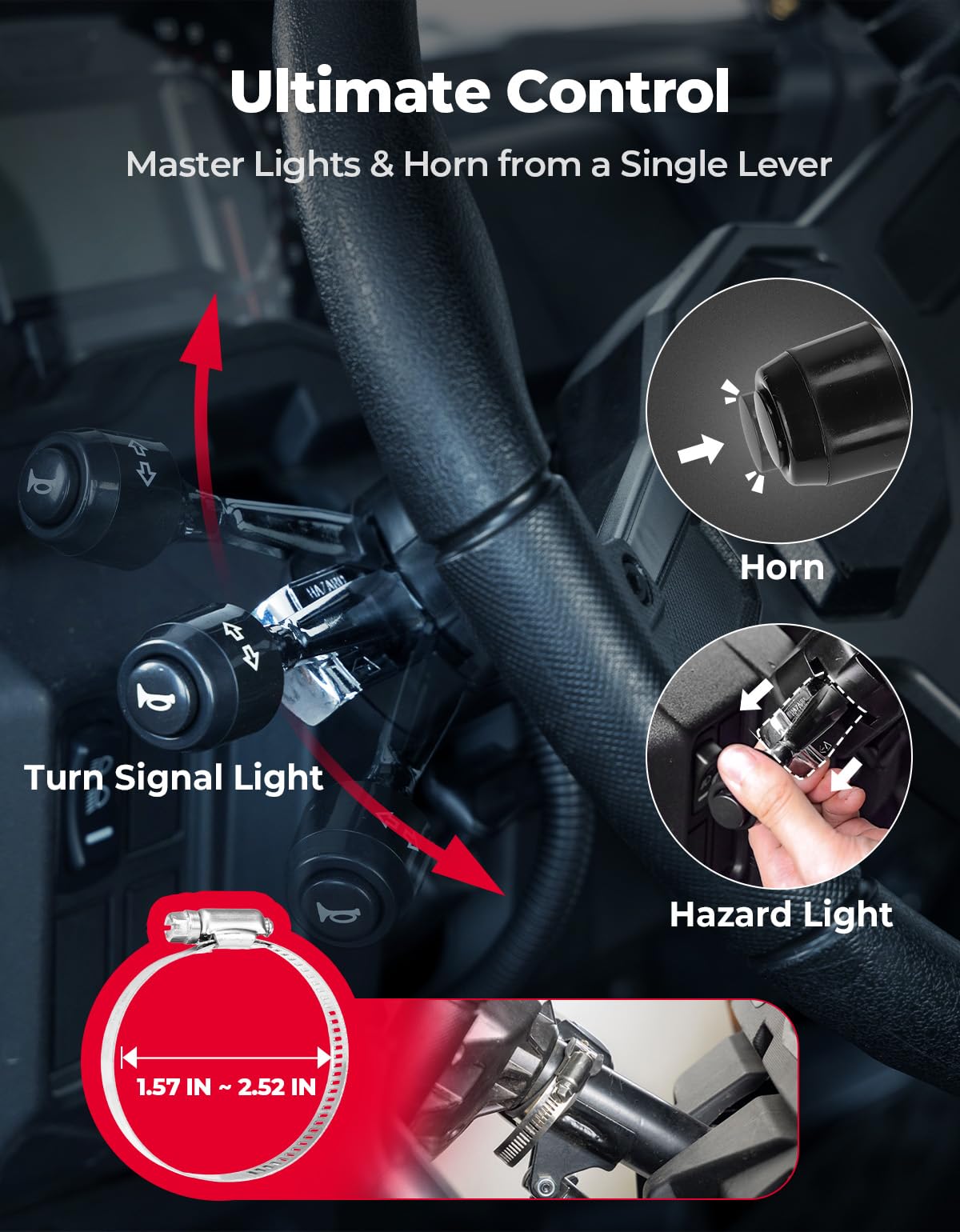 KEMIMOTO dashboard indicator lit synchronizing with exterior signals