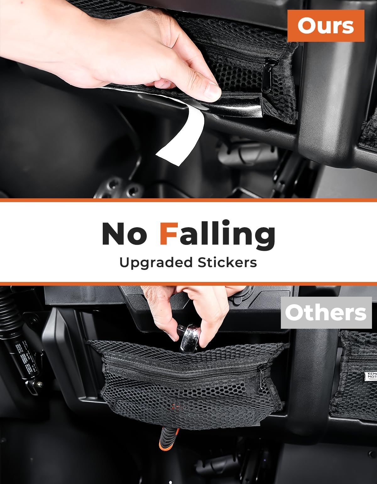KEMIMOTO installed on driver side dash demonstrating stable storage
