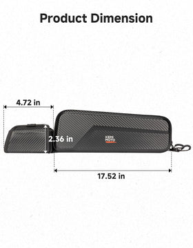 KEMIMOTO lifestyle shot on off-road trail highlighting secure, reachable storage
