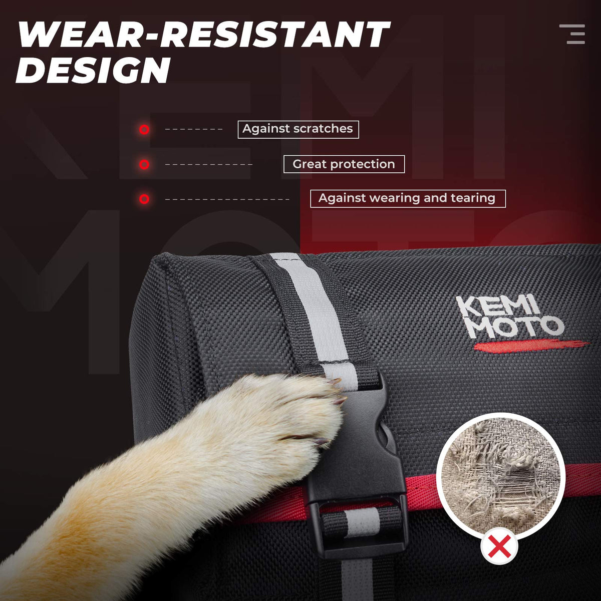 KEMIMOTO detached insulated pouch opened to show aluminum lining keeping items cool