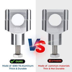KEMIMOTO riser dimensions and hole diameter illustration for correct fit benefit