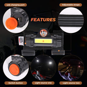KEMIMOTO detached flashlight handheld use for night repairs and portable convenience