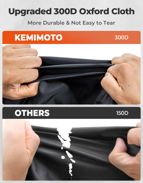 KEMIMOTO fabric close-up highlighting 300D texture and durability