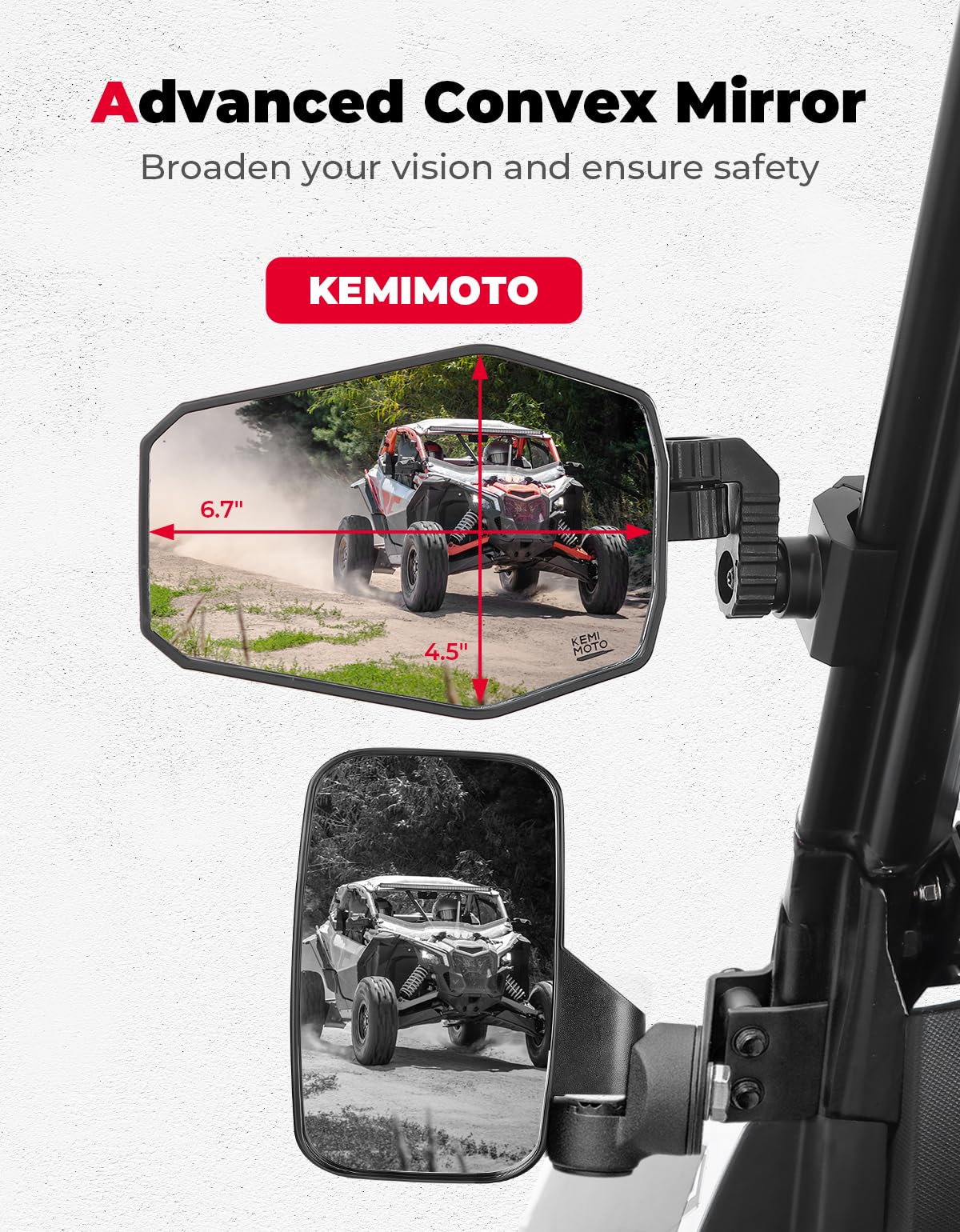 KEMIMOTO folded inward on trail showing breakaway design for impact protection