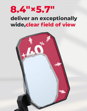 KEMIMOTO mirror folded inward protecting housing from trail impacts