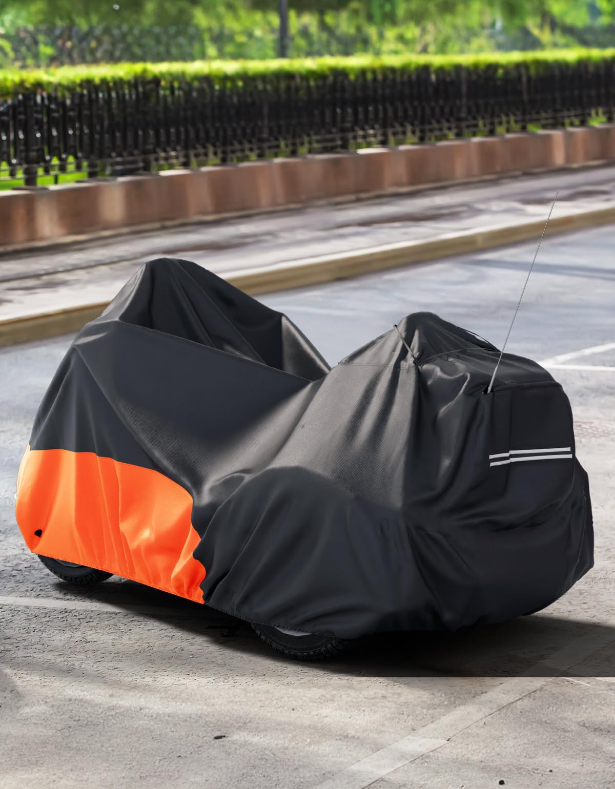 KEMIMOTO folded cover in storage bag highlighting compact portability