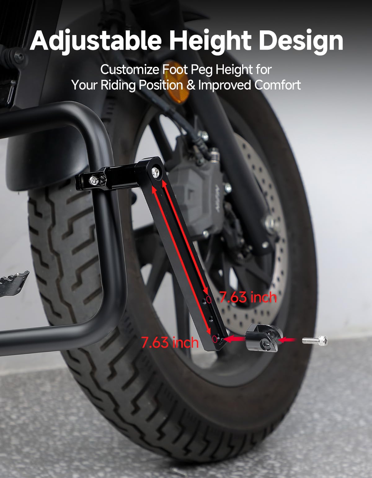 KEMIMOTO folded peg against bike reducing interference and simplifying parking