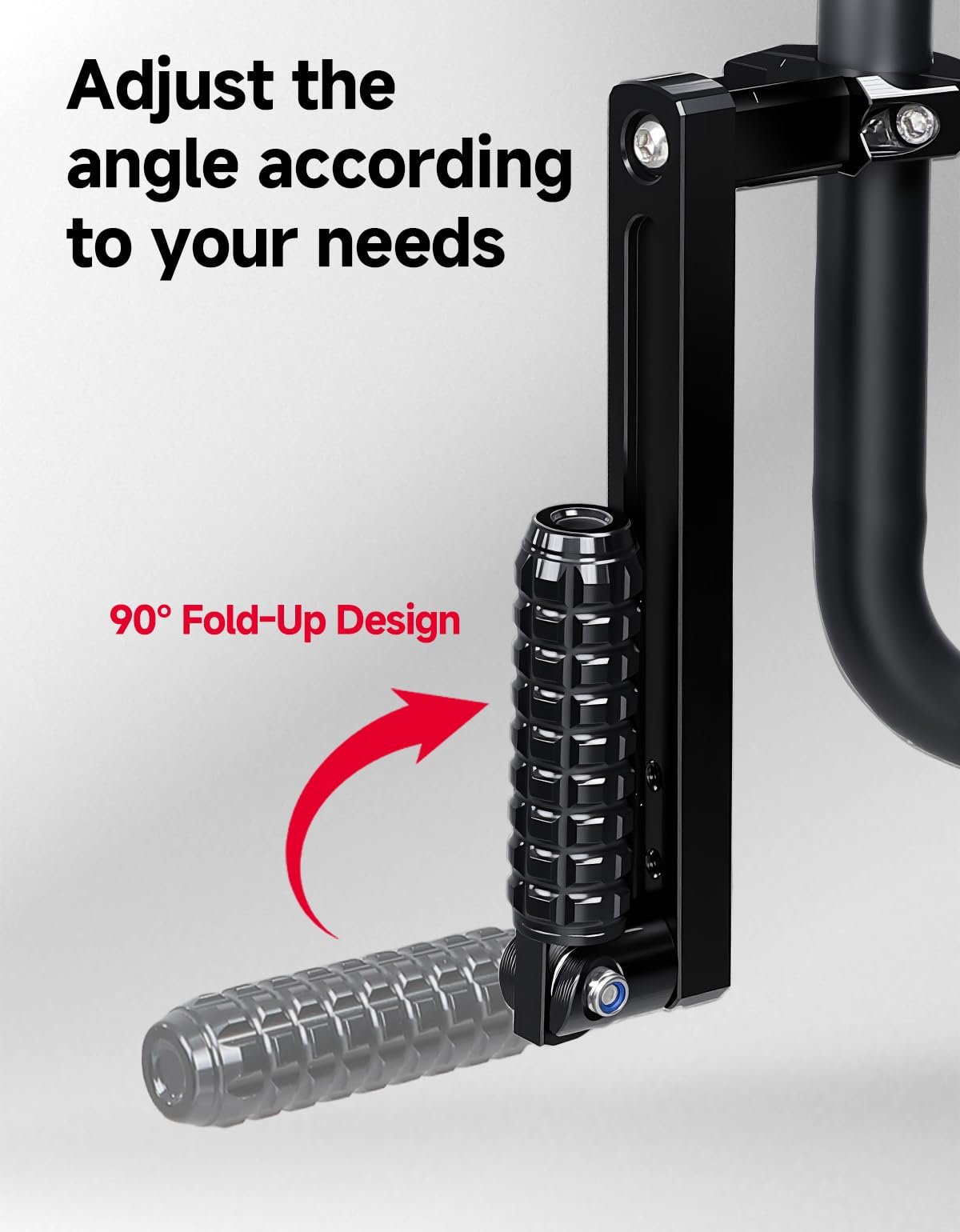 KEMIMOTO peg mounted on crash bar demonstrating secure universal fit for touring
