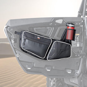 KEMIMOTO front door bags mounted on RZR showing organized storage and quick access
