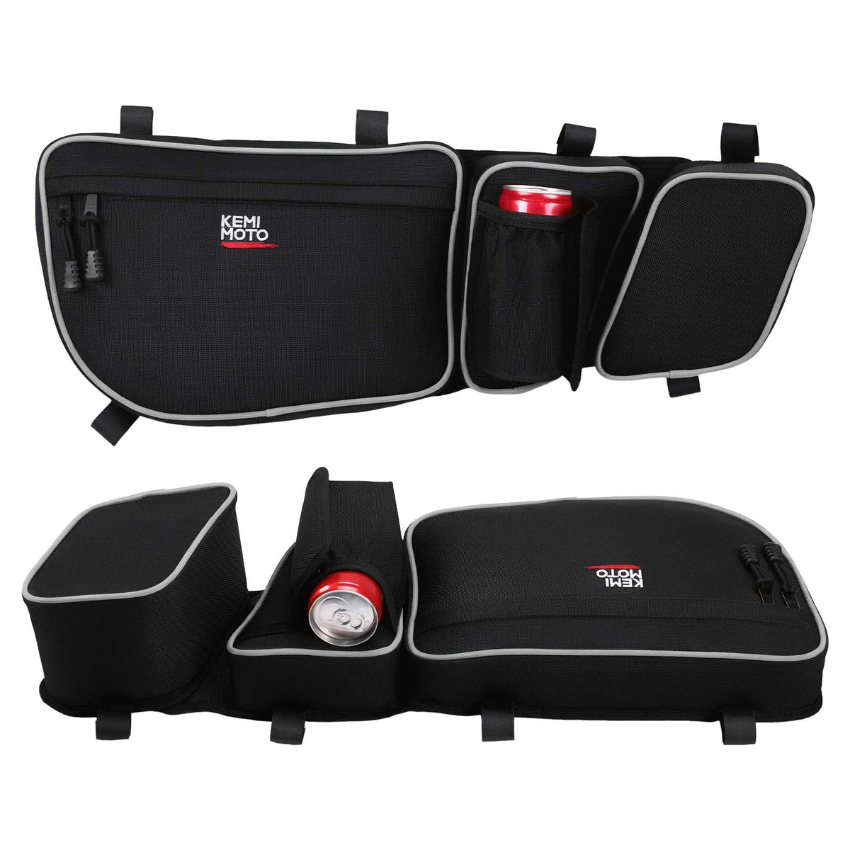 KEMIMOTO white front door bag showing fit and clean look