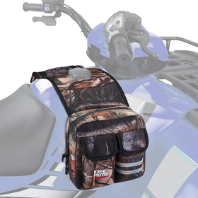 KEMIMOTO front view showing compact tank bag and easy-access pockets for ride convenience