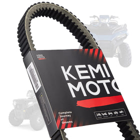 KEMIMOTO front view of replacement drive belt shows fitment and labeling benefit: easy identification