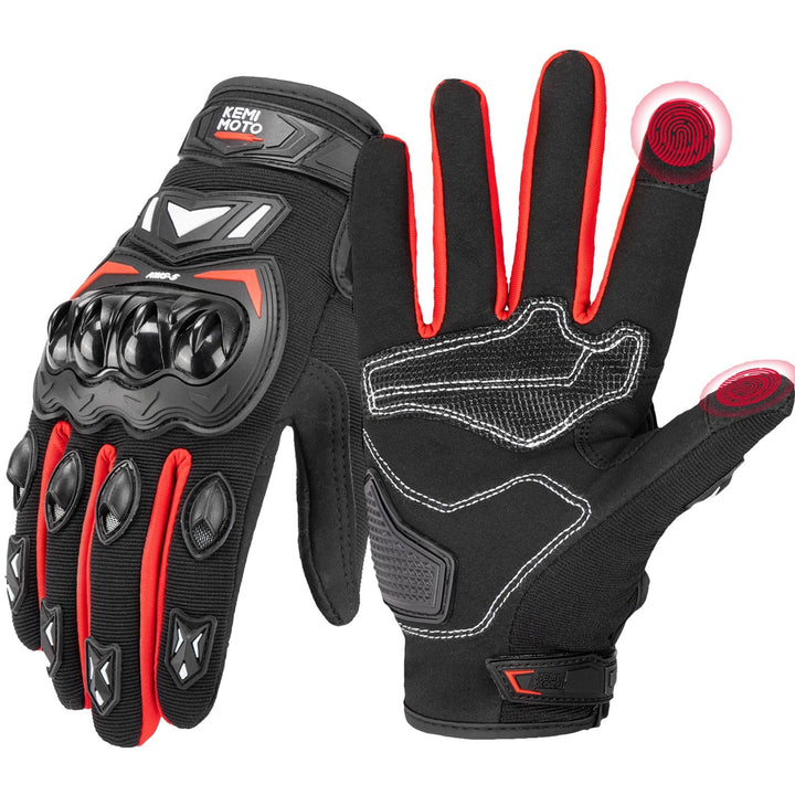 KEMIMOTO front view of gloves showing style and cuff for secure fit