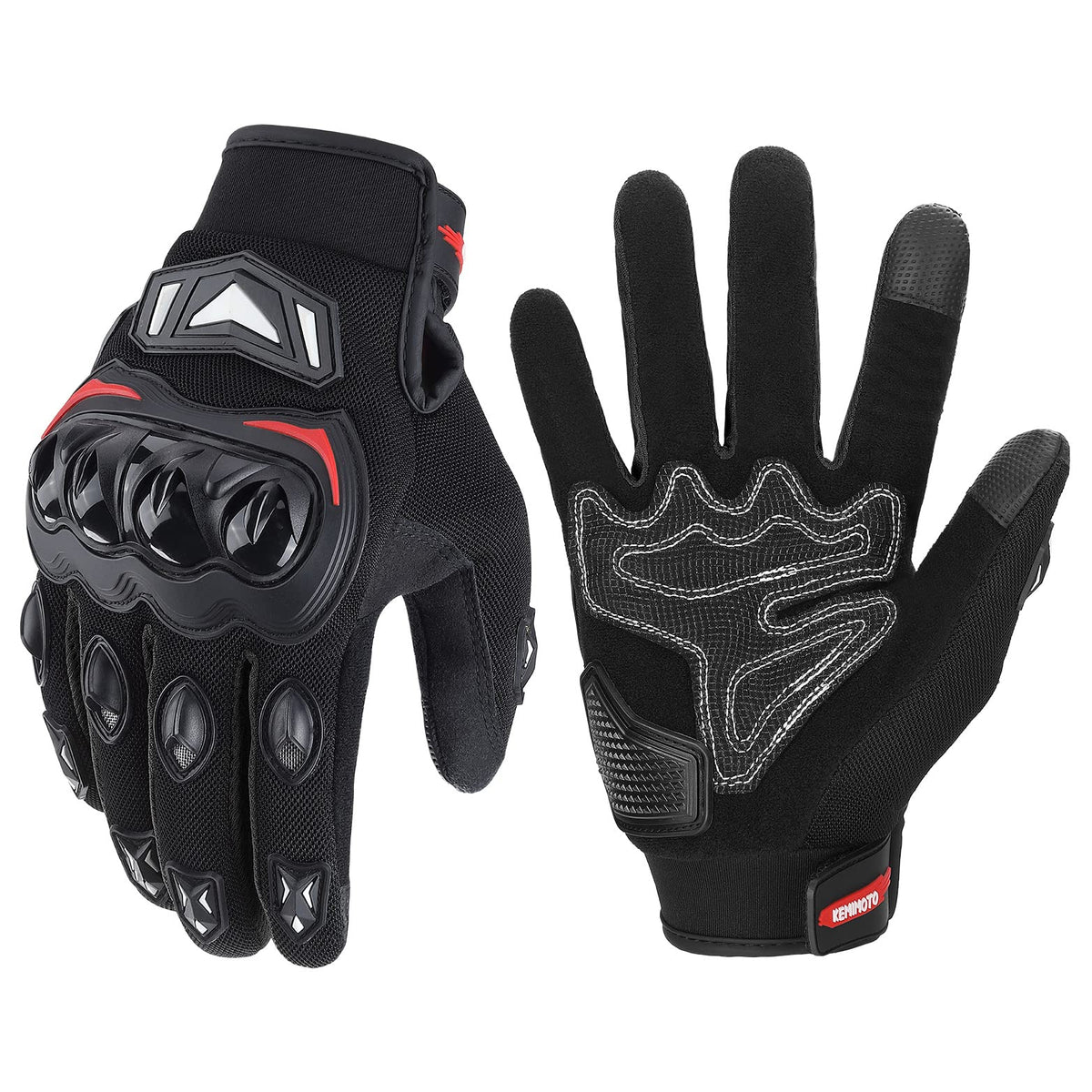 KEMIMOTO gloves front view showing fit and durable design benefit protection