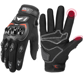 KEMIMOTO front view of gloves showing streamlined fit and wrist closure for confident grip