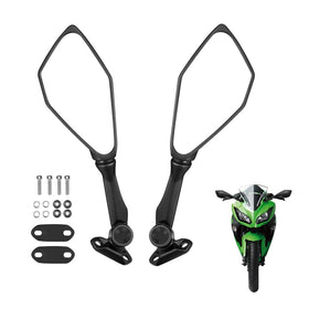 KEMIMOTO front view of mirror set showing fit and finish, convenient replacement