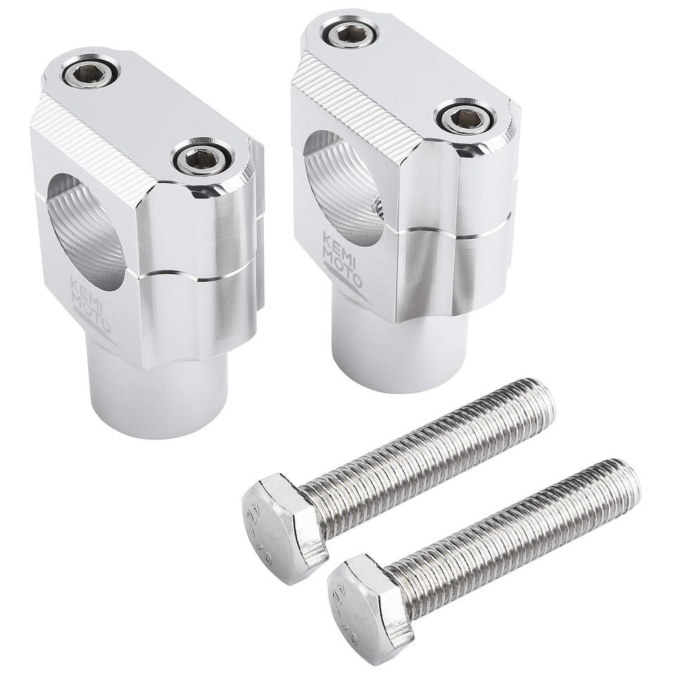 KEMIMOTO front view of handlebar riser clamps showing fit and finish benefits