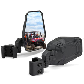 KEMIMOTO front view of mirror set showing compact housing and ready-to-install