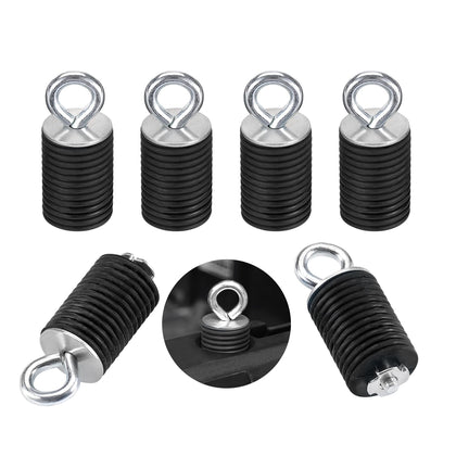 KEMIMOTO front view of six black anchors showing compact storage and quick access