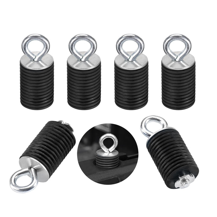 KEMIMOTO front view of six black anchors showing compact storage and quick access