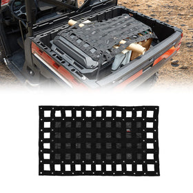 KEMIMOTO front view showing full cargo net protecting load
