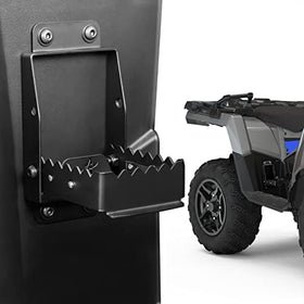 KEMIMOTO front view of rear foot rests showing wide platform and comfort