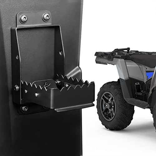 KEMIMOTO front view of rear foot rests showing wide platform and comfort