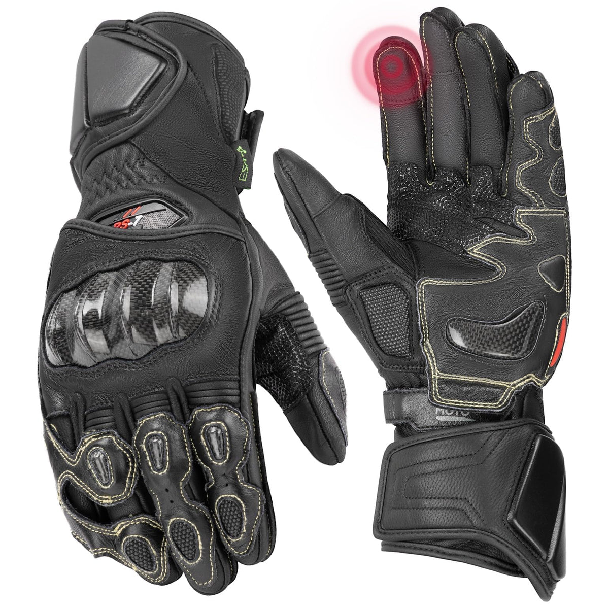 KEMIMOTO front view of gloves showing overall fit and protection benefit