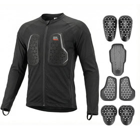 KEMIMOTO front view of mesh armored shirt showing fit and ventilation benefits