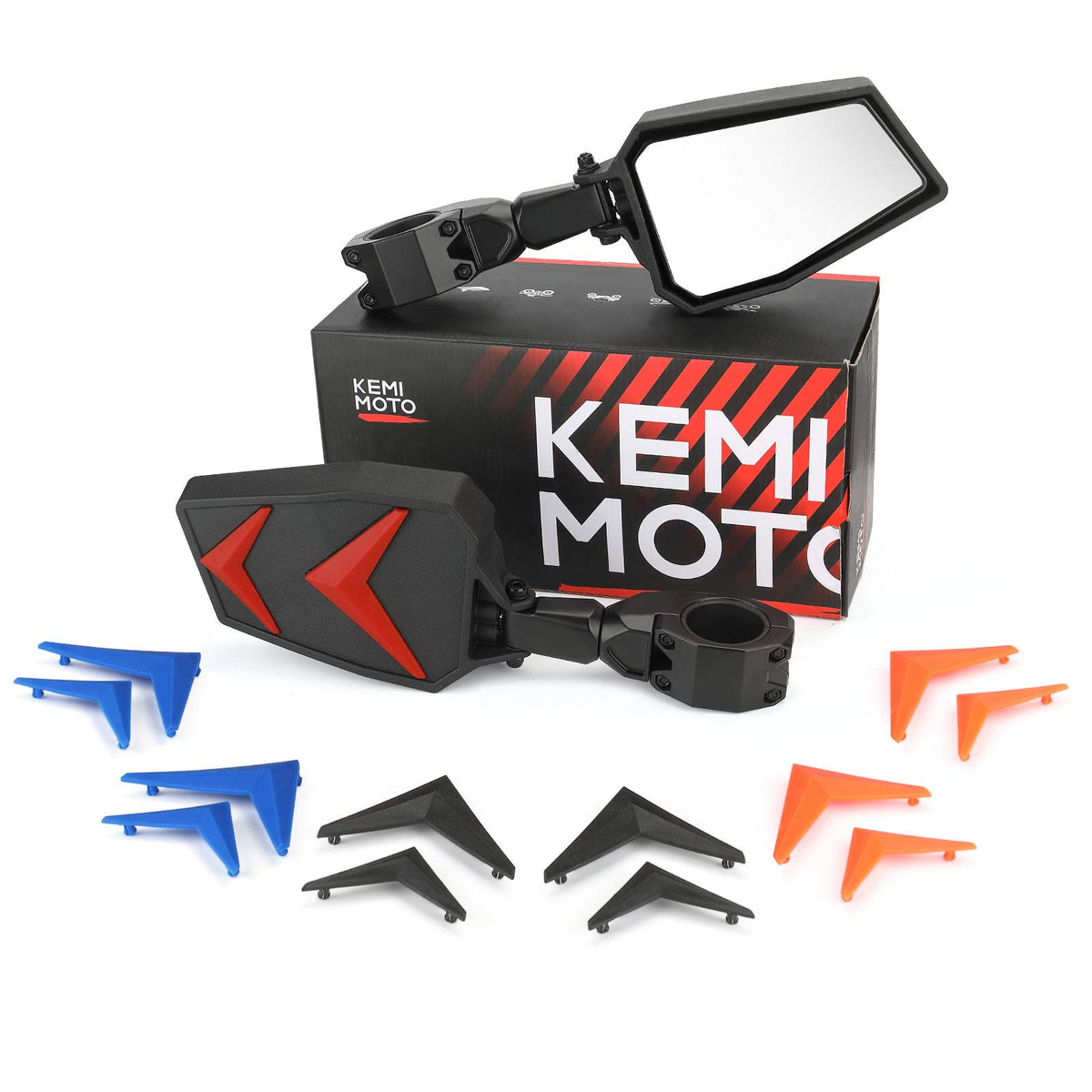 KEMIMOTO front mirror view showing wide rear visibility benefit