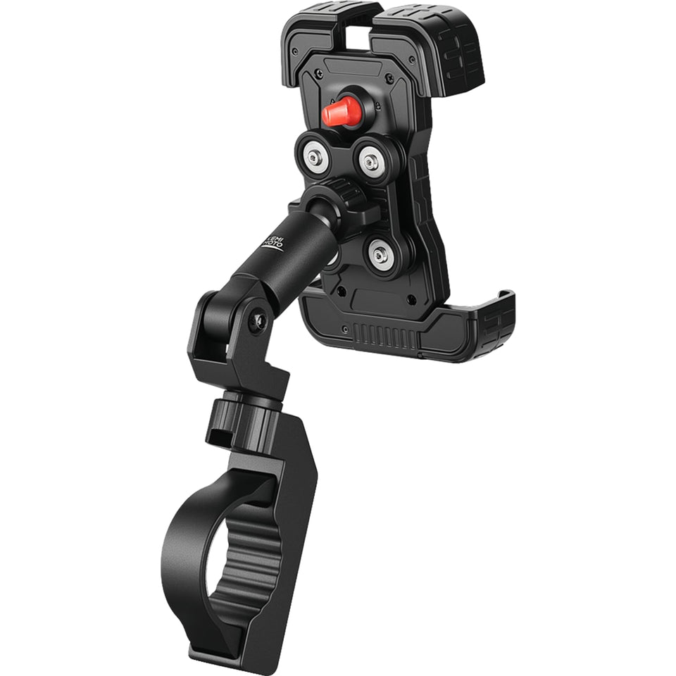 KEMIMOTO front view of phone mount showing secure fit and device protection