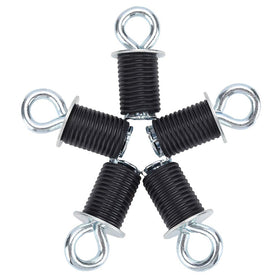 KEMIMOTO front view of five black anchors showing kit contents and quick install benefit