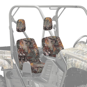 KEMIMOTO front view of camo seat cover set showing full fit and protection