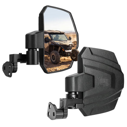 KEMIMOTO front view of mirror assembly showing full kit and benefits