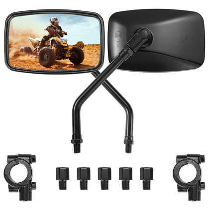 KEMIMOTO front view of mirror pair showing compact durable design and easy fit