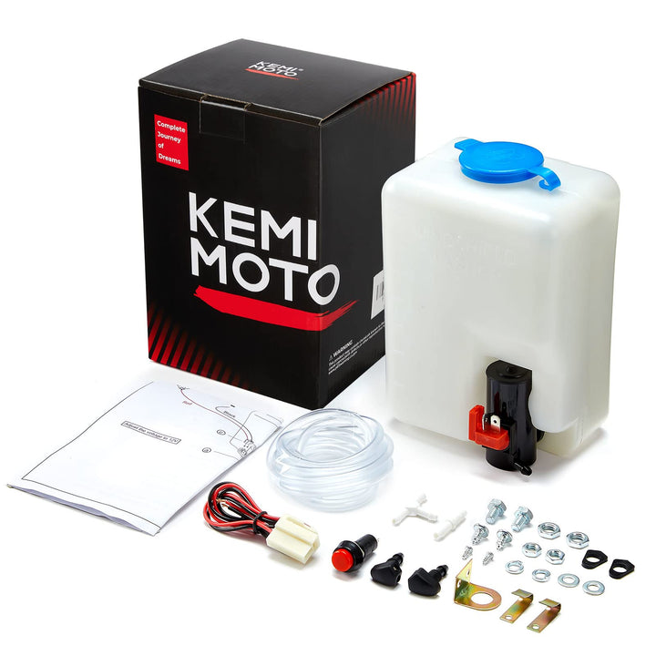 KEMIMOTO front view of reservoir and pump showing compact design benefit