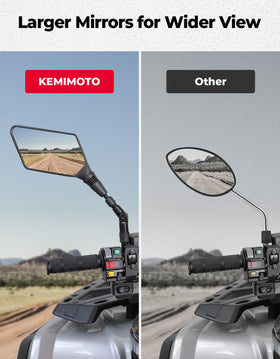 KEMIMOTO handlebar clamp installation on 7/8" bar showing easy-fit benefit