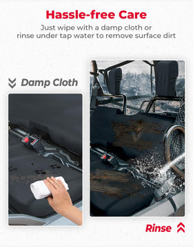 KEMIMOTO hook-and-loop fastening detail ensuring secure fit