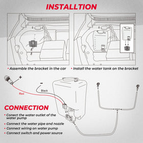 KEMIMOTO water hose and wiring detail showing clear routing advantage