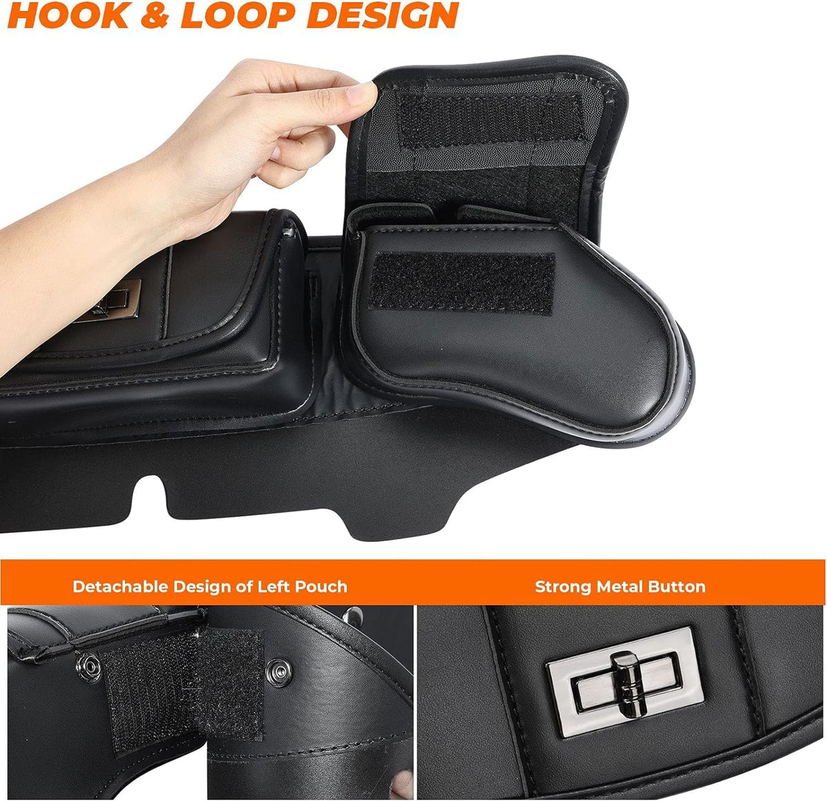 KEMIMOTO windshield bag in use on Street Glide demonstrating easy reach benefit