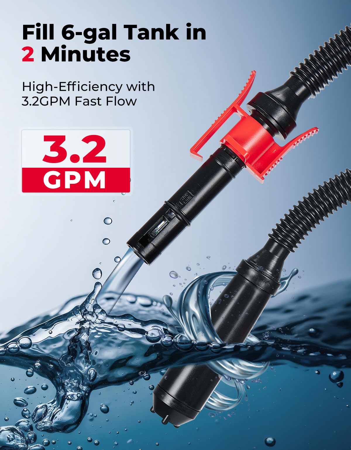 KEMIMOTO pump in use refueling an ATV for fast, clean fills