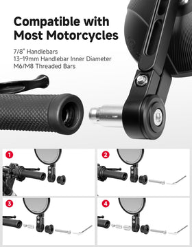 KEMIMOTO adapter rings and Allen wrench included for quick multi-size installation