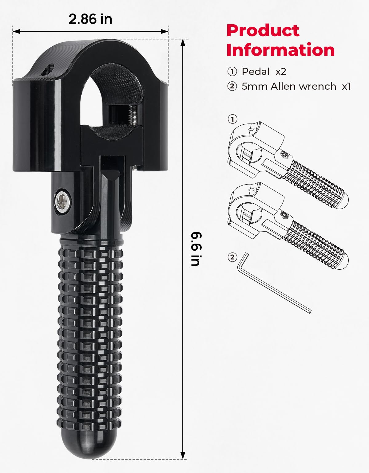 KEMIMOTO included hardware and 5mm allen wrench for quick installation