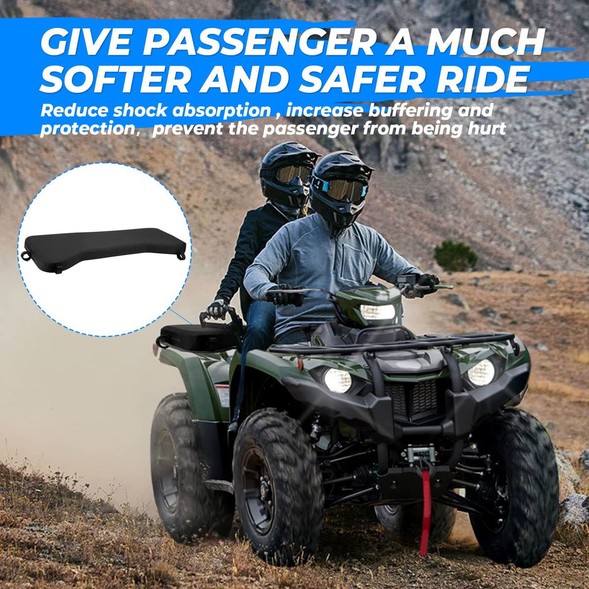 KEMIMOTO installed on an ATV rear rack demonstrating secure fit